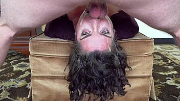 mature mom swallows huge cum in taboo costume