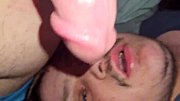 I give a deepthroat blowjob to my gay partner during masturbation.