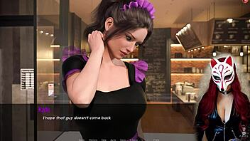 Кейт в прозрачном 3D мультике публичный секс