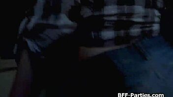 cowgirls ride farmer's cock hard at party