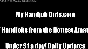 FRENCH MAID GIVES HANDJOB in fetish fantasy!