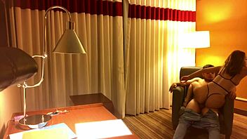 Young beauty cheats with a hotel room with a Mexican stud