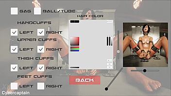 3d metal bondage fetish game with big tits femdom