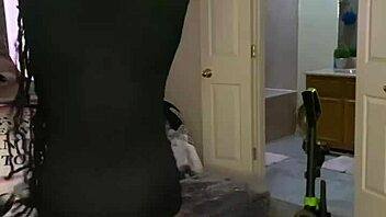 Beautiful black beauty gets a big black cock in her ass