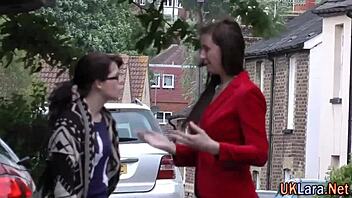 British mature sucks big cock in stockings threesome?