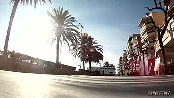 Milf amateur couple has outdoor sex in doggystyle