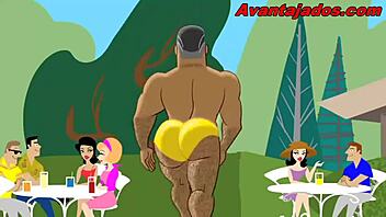 Аниме гей-веселье с бразильскими мачо из клуба