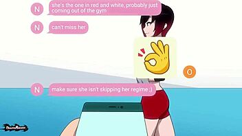 workout ruby feels intense pleasure in showers.