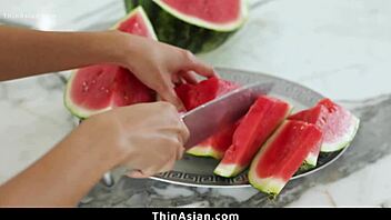 Tiny Asian teen 18+ takes big cock deep! 😲