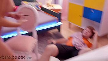 Dane Jones with big ass and tits FUCKS big dick gamer bf.