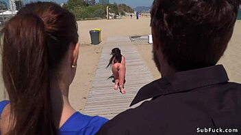 Bare Spanish Slave Walked On Streets In Public 😲