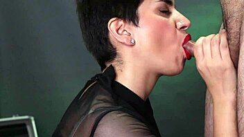 look at the cum dripping from her mouth