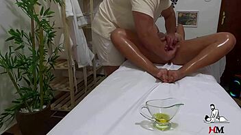 Watch what your wife does at the tantric massage session.