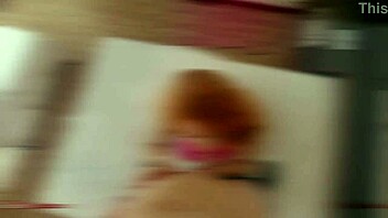 Hot young redhead gives a sloppy blowjob and dances in this POV video