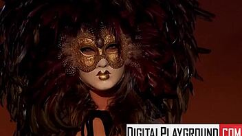 Girl fucks guy in pantyhose with strapon and handjob cumshot