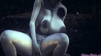 3D hentai game with Lady Dimitresku in wet cosplay