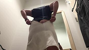 Unbelievable! Caught on candid camera in mall changing room!