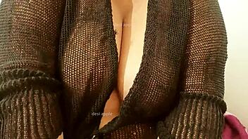 Asian sexy girl flaunts big boobs and tits intensely