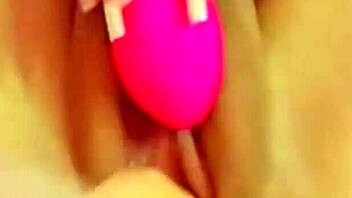 She fucks her own pussy excitedly.