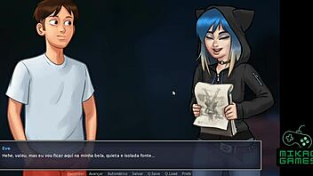 Sultry Goth babes Eve and Roxxy in SummertimeSaga episode 58