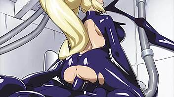 Blonde shemale's wet pussy creampied