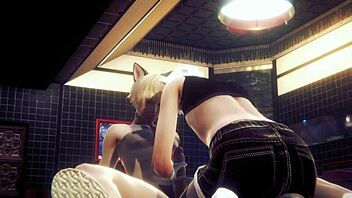 Yaoi femboy handjob and blowjob