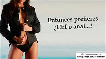 Shemale Ladyboy Gives JOI Humiliation in Spanish, When Will You Cum?