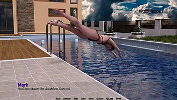 Is Mark Playing Pool Games with Stepsister in Dorm?