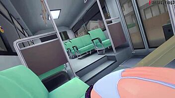 airi akizuki sucking on the bus