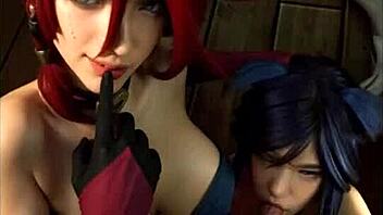 Watch Miss Fortune and Ahri in Uncensored Cosplay Hentai Sex!