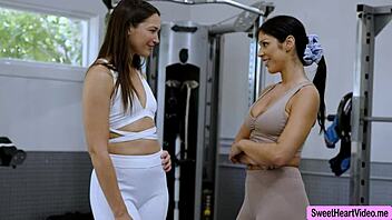 student gets pussy licked by lesbian trainer in college seduction