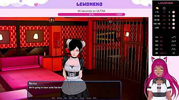 Vtuber Lewdneko Uses Dildo In BDSM Slave Game At Hotel.