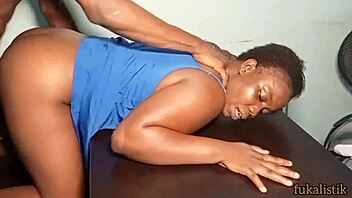 Aunty Rabaotu fucked hard on Pastor Jerry's table