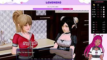 Vtuber Lewdneko Uses Dildo In BDSM Slave Game At Hotel.