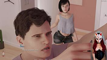 Steamy solo play with a gamer chick in fishnet and corset