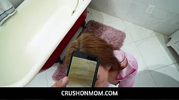 Big tits redhead milf stepmom and stepson make POV video together with Sophia Locke.