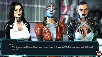Big-boobed beauty gets a monster cock in this Mass Effect parody