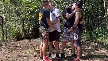 Beautiful huge domination with twink slave in brazilian underwear