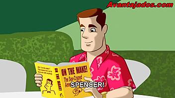 anime gay fun with brazilian macho club dudes