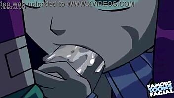 Starfire and Robin's hot scene with doggy style action