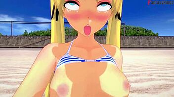 Marie Rose in Bikini Gets Fucked on Beach