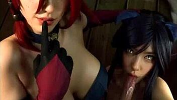 Watch Miss Fortune and Ahri in Uncensored Cosplay Hentai Sex!