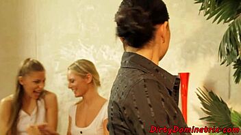 teens get strict discipline from lezdom piano teacher