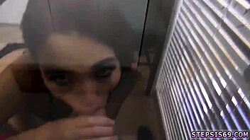 petite teen 18+ in casting interview sucking on a banana suggestively while thinking of stepbro's cock