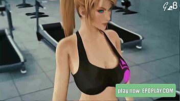 Clothed Blonde Teases at Gym in 3D Anime