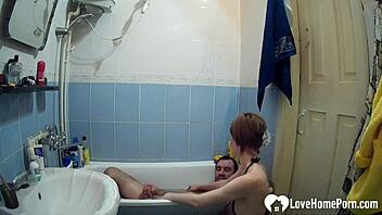 Friends Horny Brunette Finally Gets Dicked By Me In The Bath With Thong And Panties.