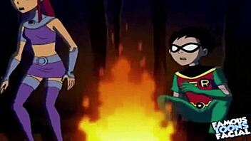 i love watching starfire and robin in doggystyle