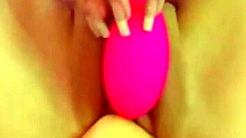 She fucks her own pussy excitedly.