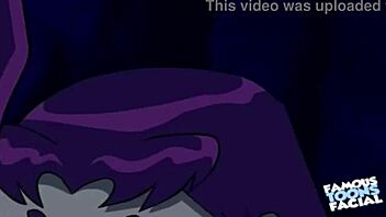 Starfire and Robin's hot scene with doggy style action