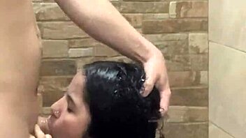 Young girl fucks best friend in bathroom wet pussy action